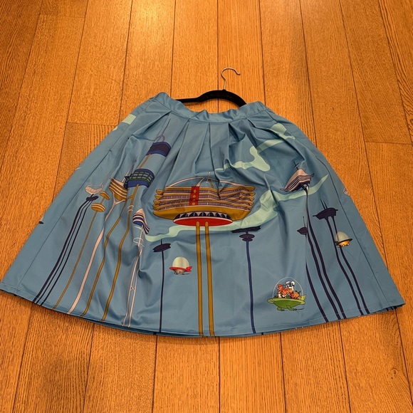 The Jetsons Unique Vintage Orbit City Jane Swing Skirt Size 2 - Picture 2 of 5